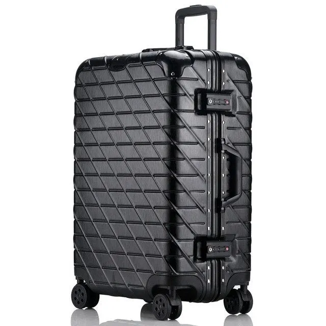 20 "24" 26 "29" Inch Aluminum Frame   Pc   Abs Hardside Luggage, Vintage Rolling Suitcase,