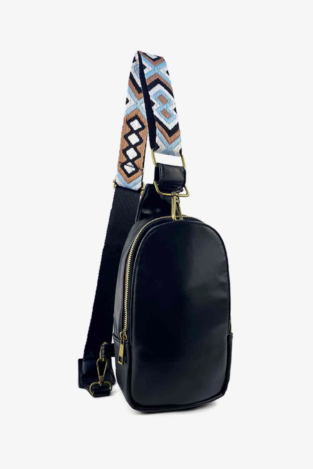 Adjustable Strap PU Leather Sling Bag by Coco Charli