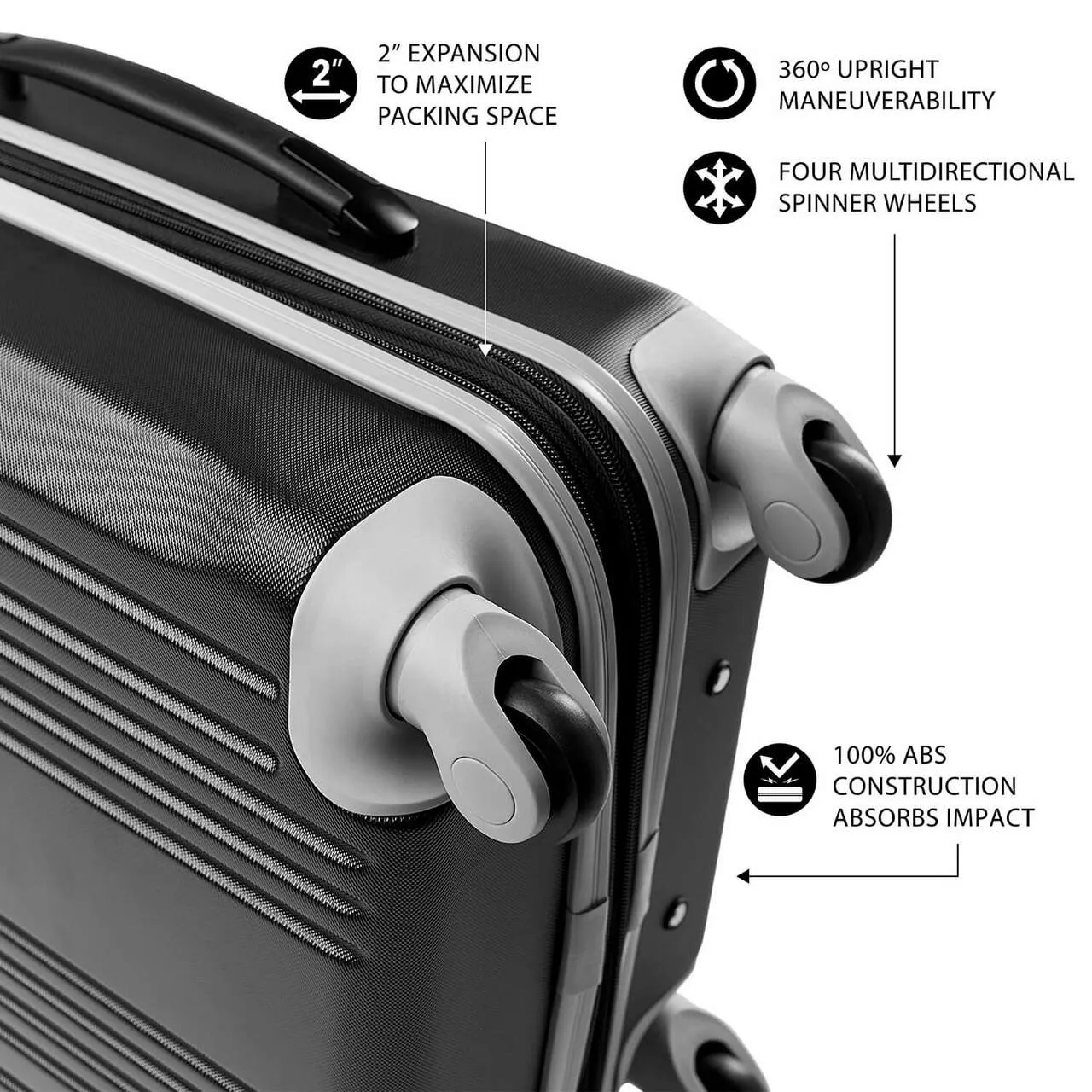 Carry On Spinner Luggage | Carry-On Hardcase Dual Color Expandable Spinner In Navy