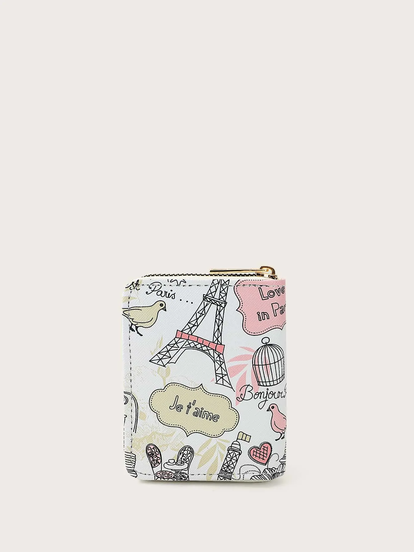 Cartoon Graphic Zip Around Card Holder