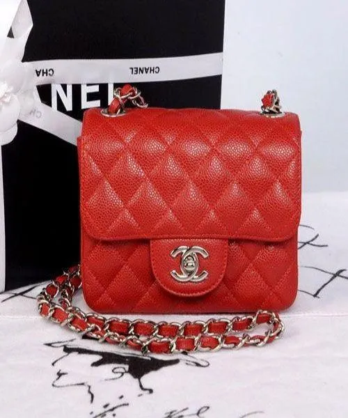 Chanel Classic Clutch With Chain – CWC Caviar Red SiLouis Vuittoner-Toned