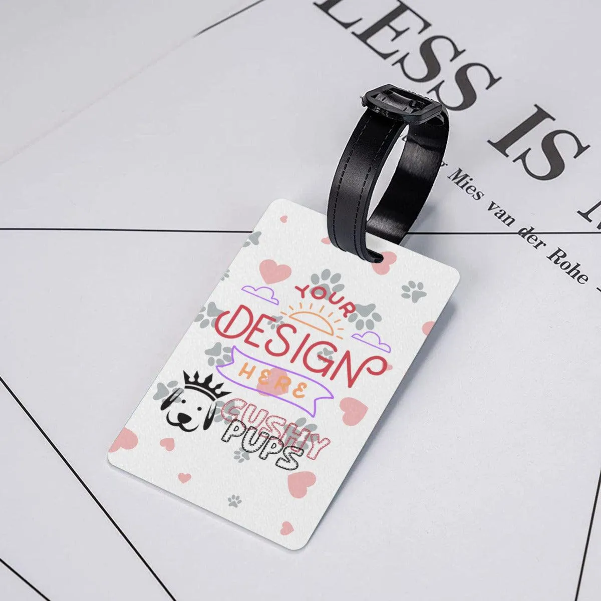 Custom Luggage Tag, Personalized Luggage Tags, Custom Bag Tags, Monogrammed Luggage Tags - Cushy Pups Description: