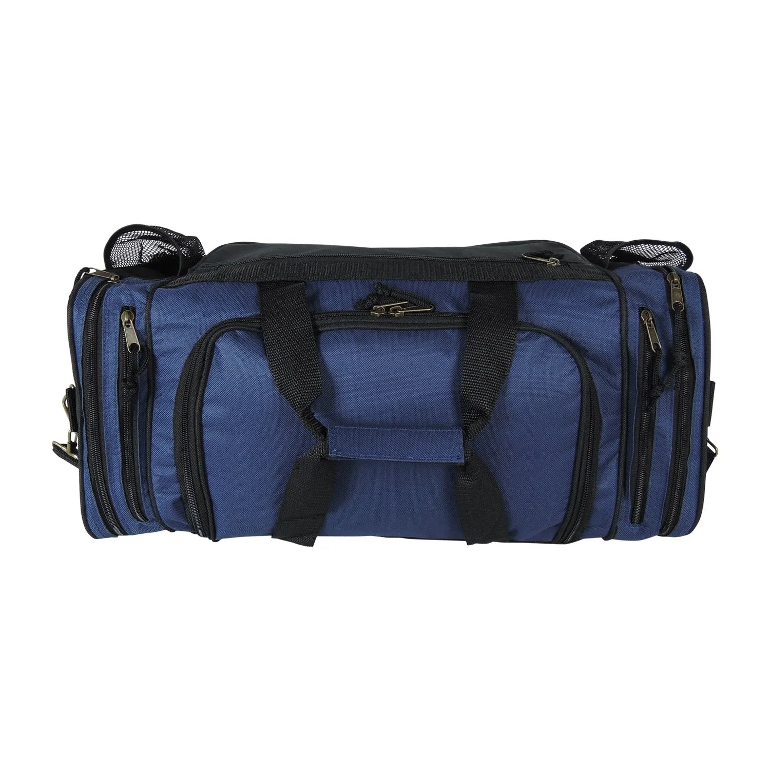 Dalix 20 Inch Sports Duffle Bag with Mesh and Valuables Pockets, Navy Blue