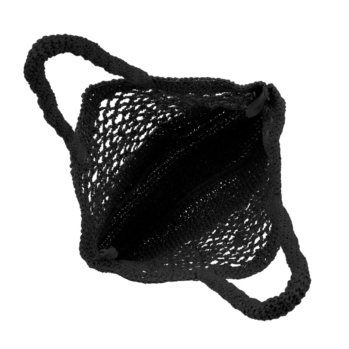 Firenze Black Raffia Tote Bag