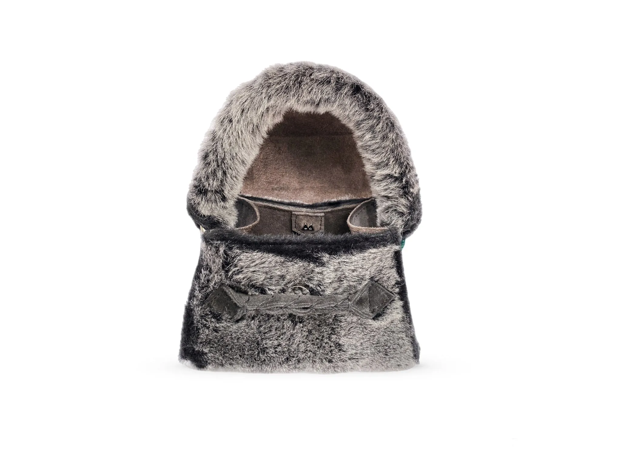 GREY FUR MIX MICRO ESE TOP HANDLE