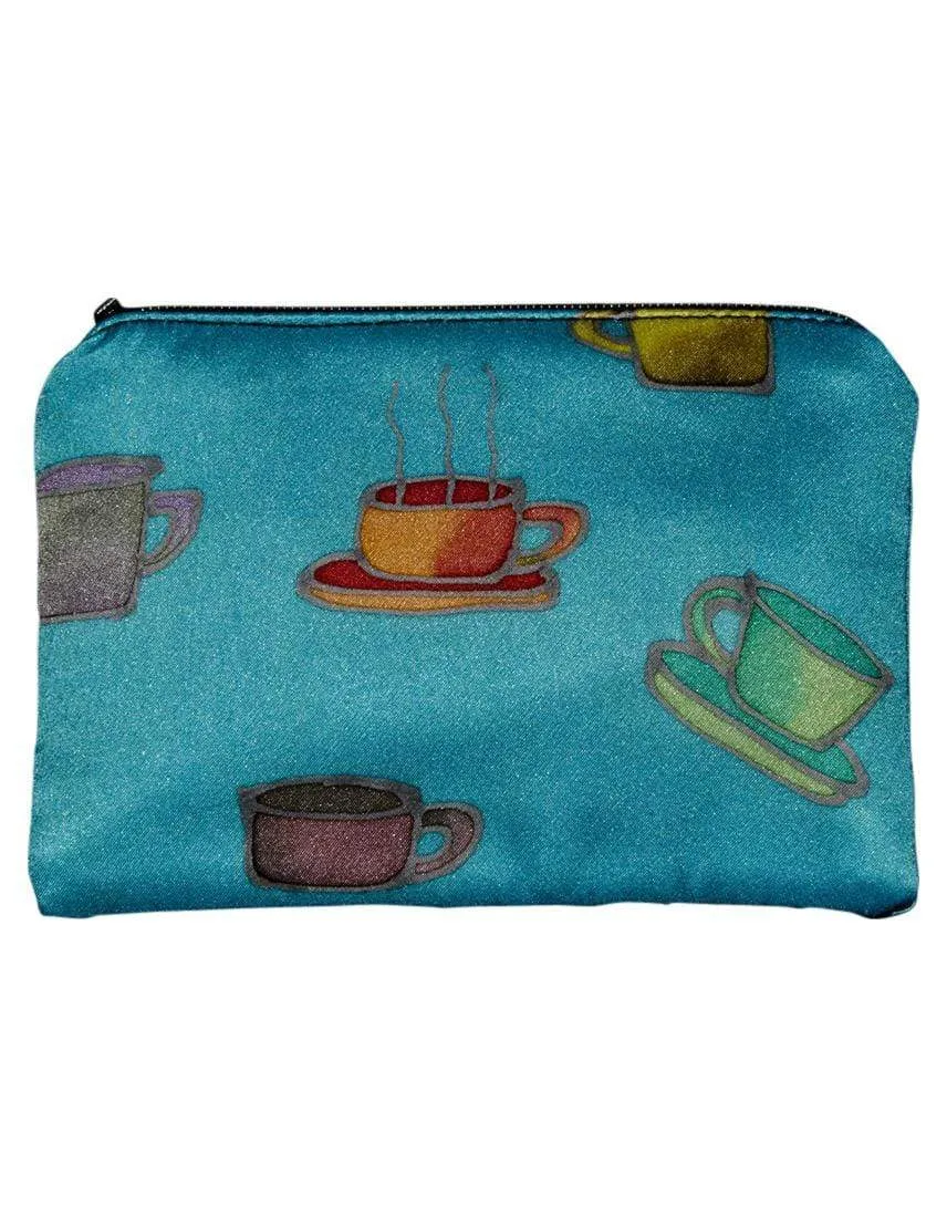 Hand-Painted Silk Change Purse -Cup