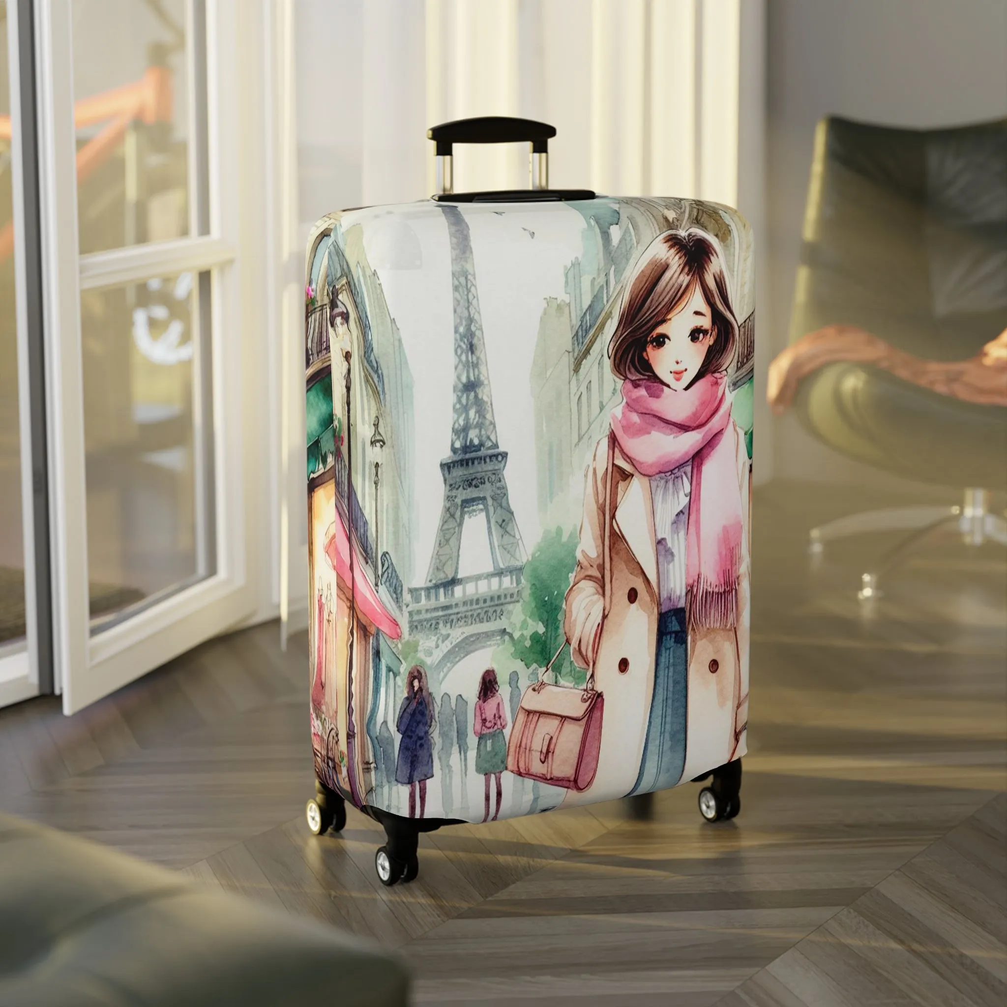 Luggage Cover, Just a Girl Who loves Travelling, awd-2107