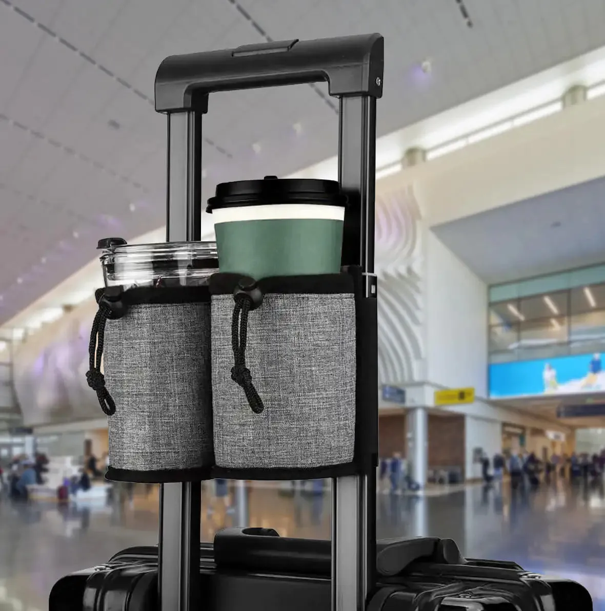 Luggage Handle Cup Holder