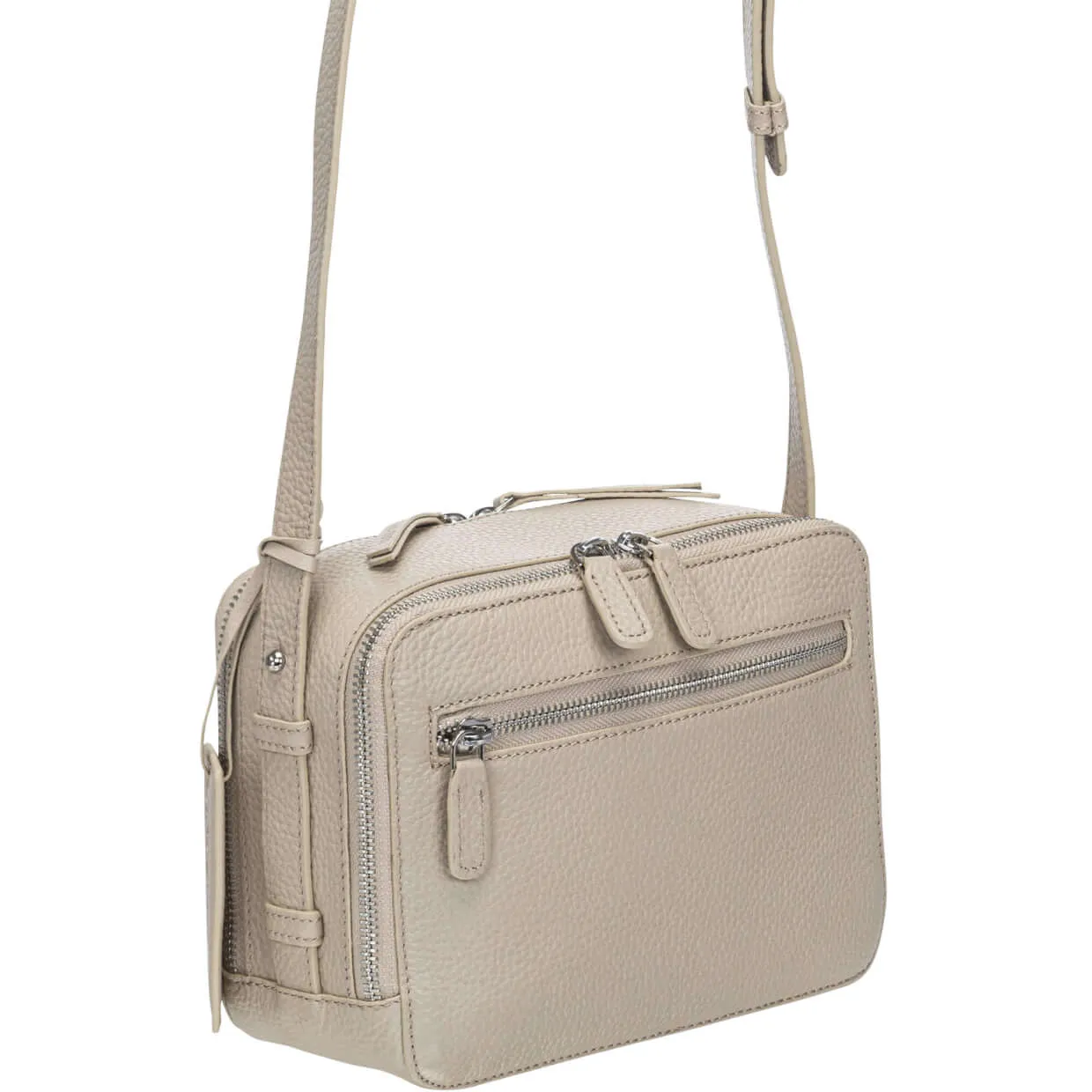 Mancini Pebbled Rachel Camera Style Crossbody Bag