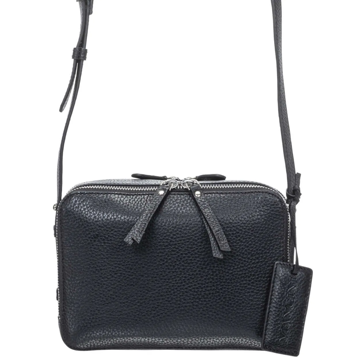 Mancini Pebbled Rachel Camera Style Crossbody Bag