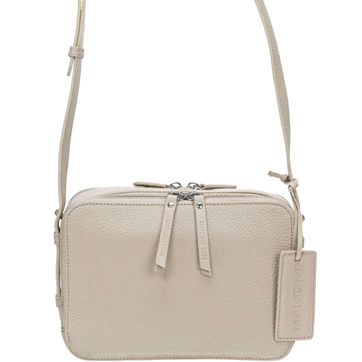 Mancini Pebbled Rachel Camera Style Crossbody Bag