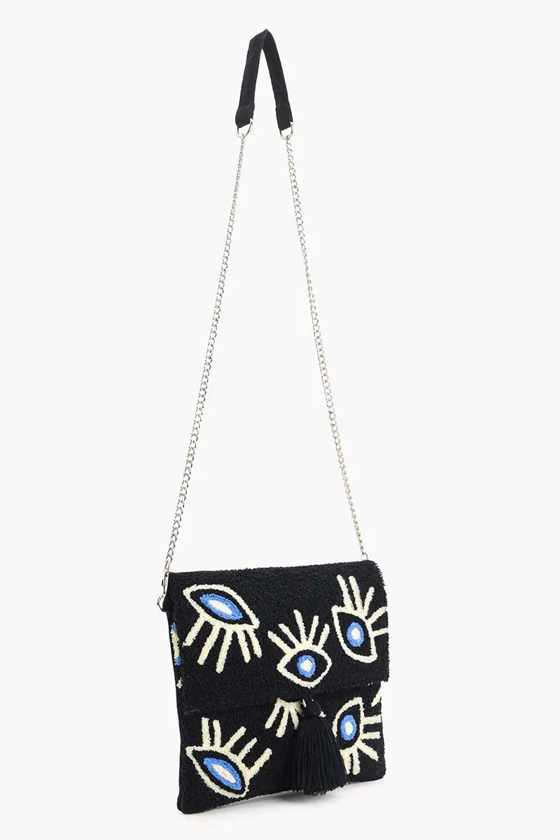 Midnight Whimsical Wonder Eye Clutch