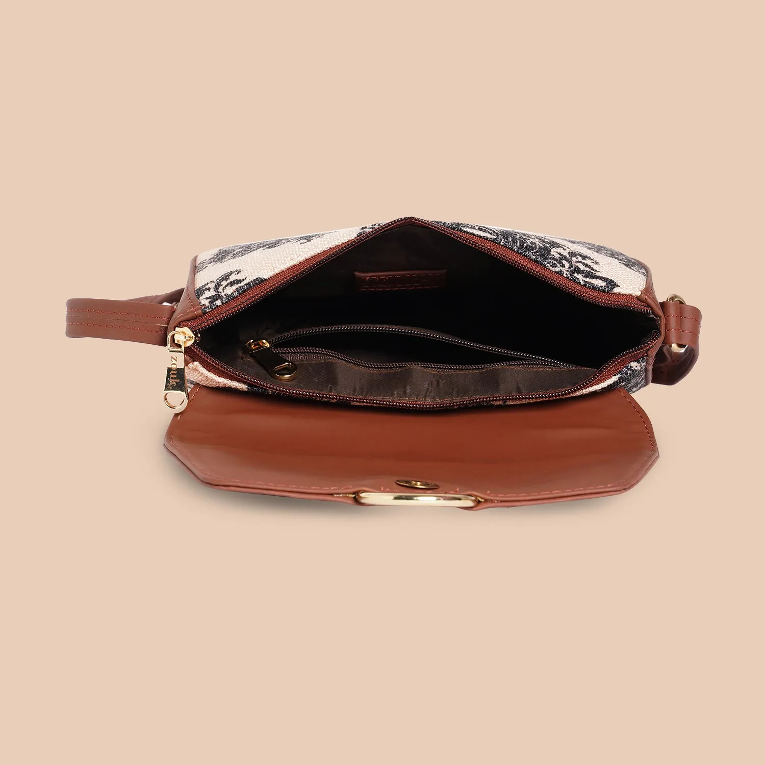 Mughal Motif Classic Sling Bag