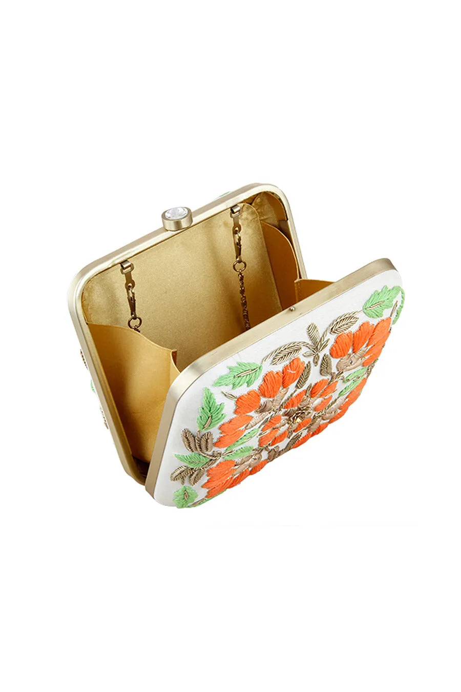 Multicolour Zoraa Hand-Embroidered Box Clutch