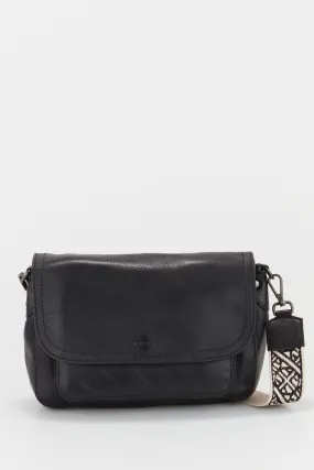 Pia Leather Flap Crossbody Bag