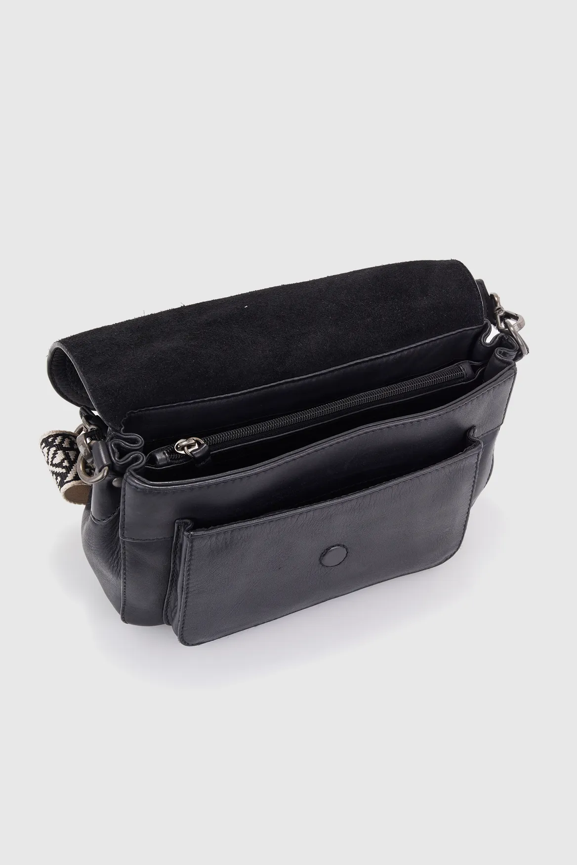 Pia Leather Flap Crossbody Bag