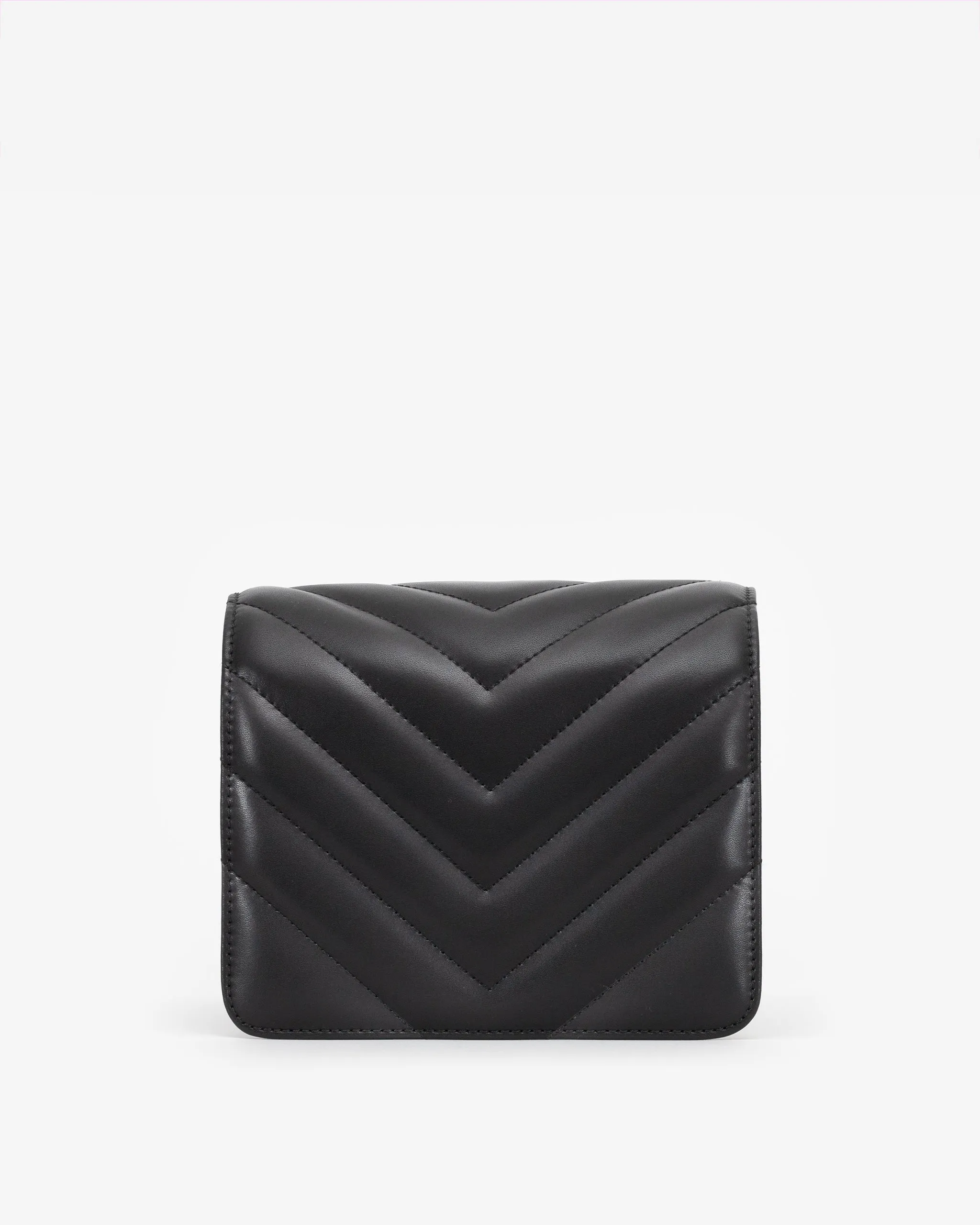 Quilted Chevron Face in Black