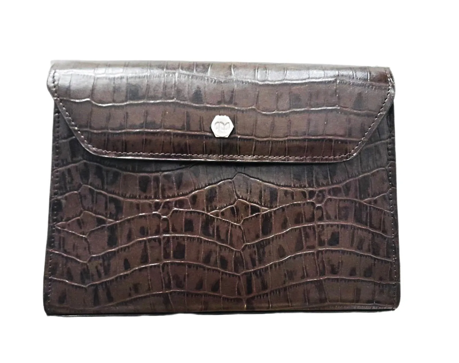 REAGAN CROC EMBOSSED CLUTCH