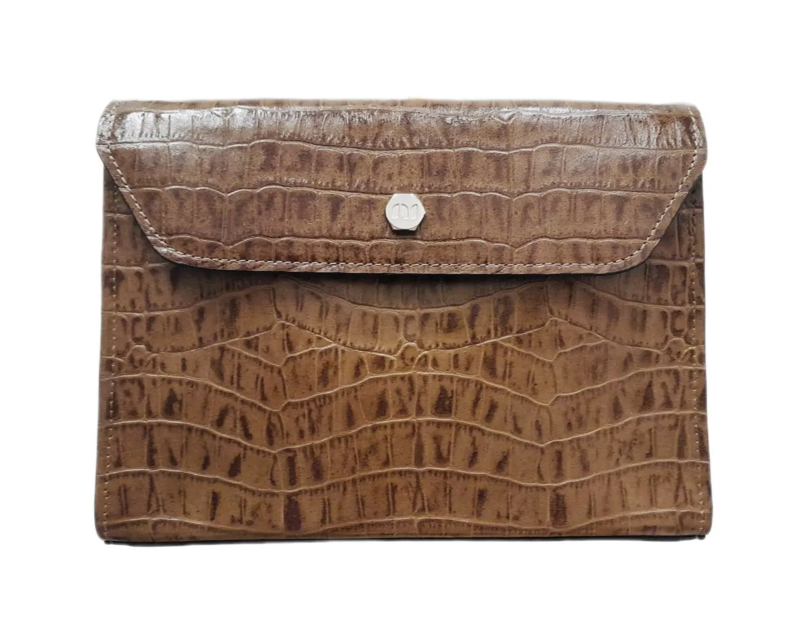 REAGAN CROC EMBOSSED CLUTCH