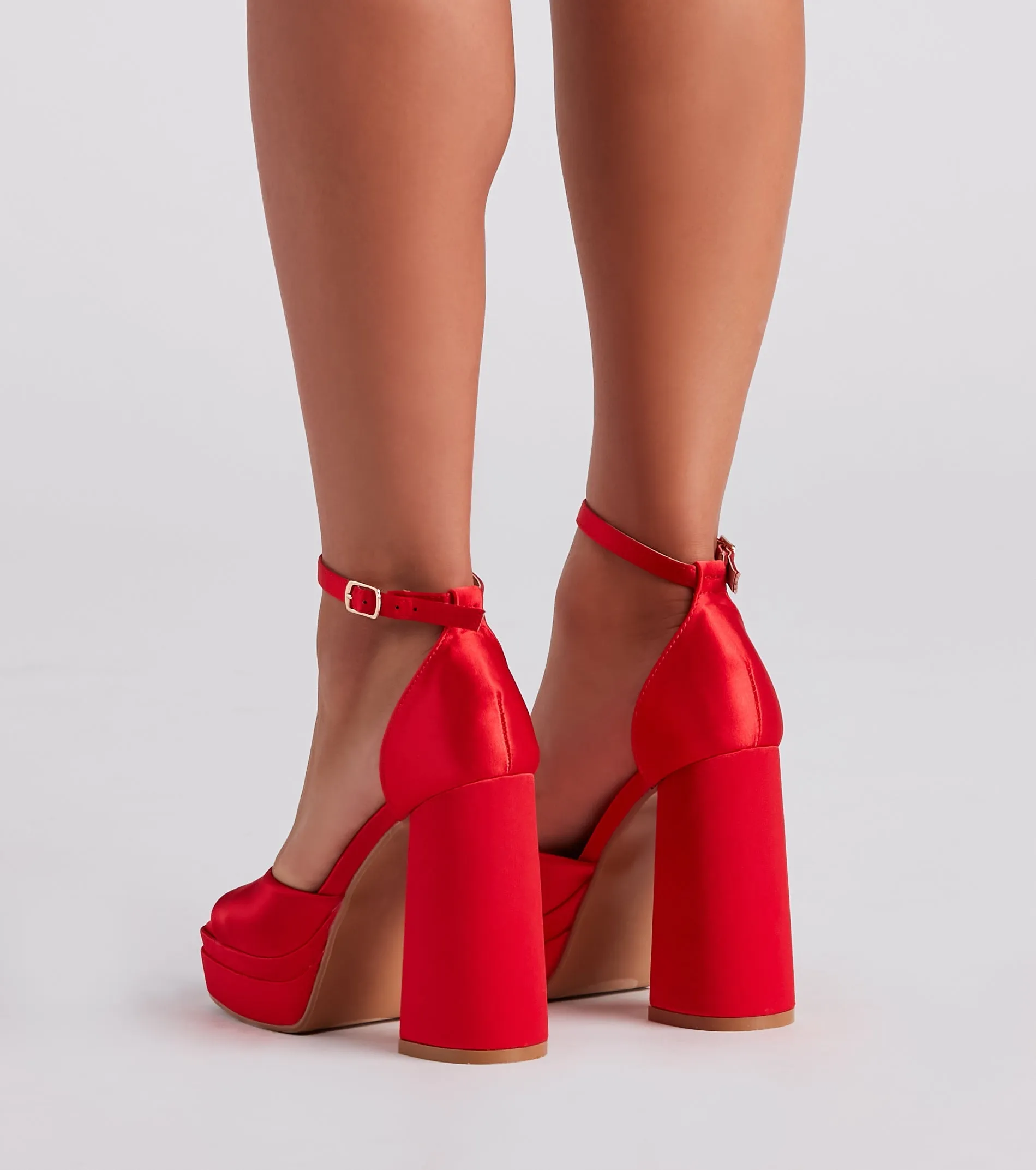 Something New Satin Platform Heels