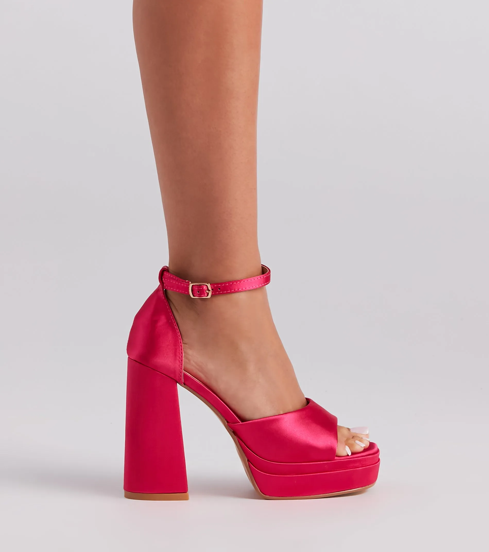 Something New Satin Platform Heels