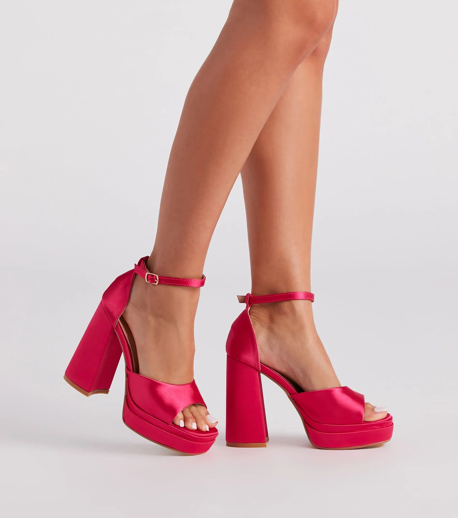 Something New Satin Platform Heels