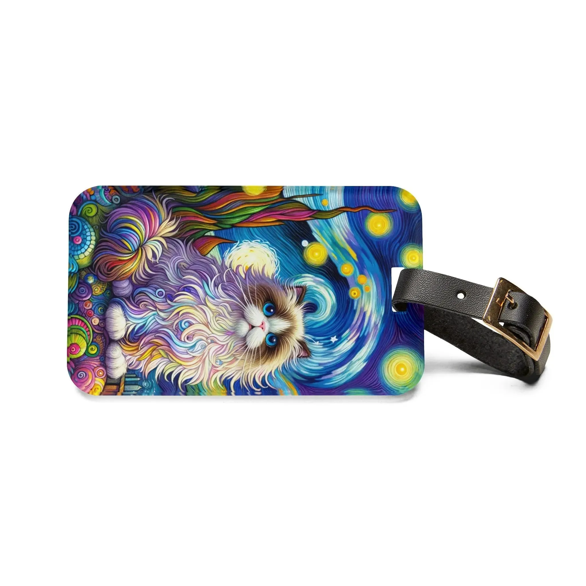 Starry Night Rag Doll Cat Lover  - Luggage Tag