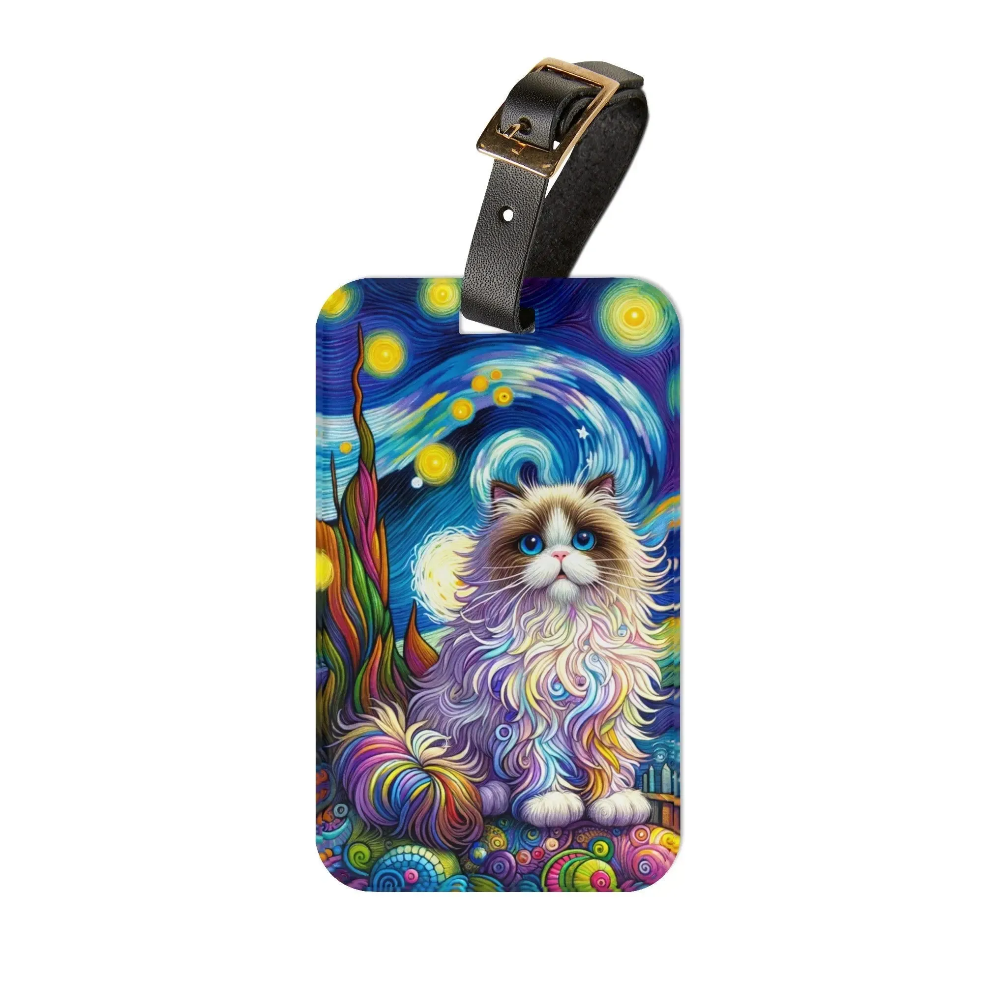 Starry Night Rag Doll Cat Lover  - Luggage Tag