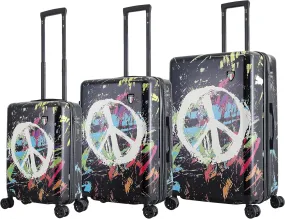 TUCCI Italy Peace In The World (20”, 24” & 28”) Hardside Suitcase Set