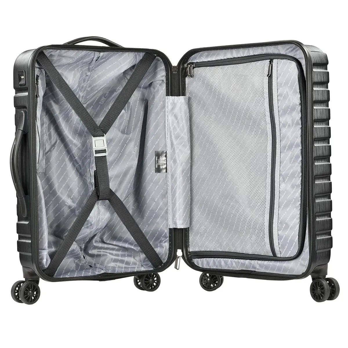 U.S. Traveler Boren Hardside Spinner Luggage With Aluminum Handle, Carry-on