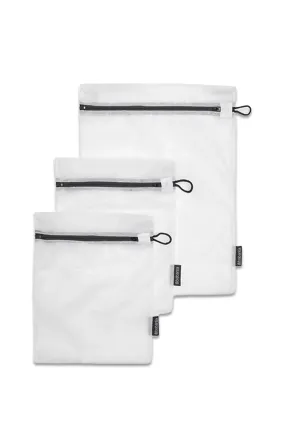 Washing Bags, Set of 3, White